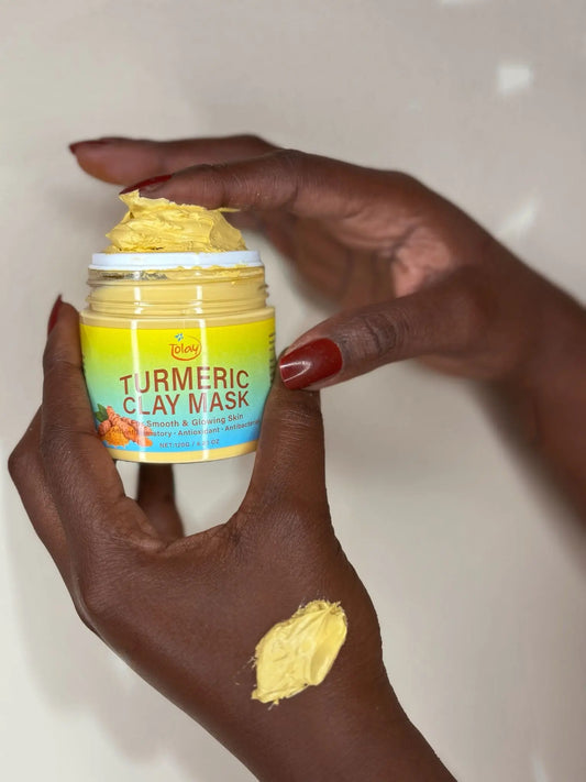Tolay Turmeric Clay Mask – Natural Detox & Glow Treatment with Turmeric, Kaolin Clay, and Aloe Vera for Clear, Radiant Skin mytolay