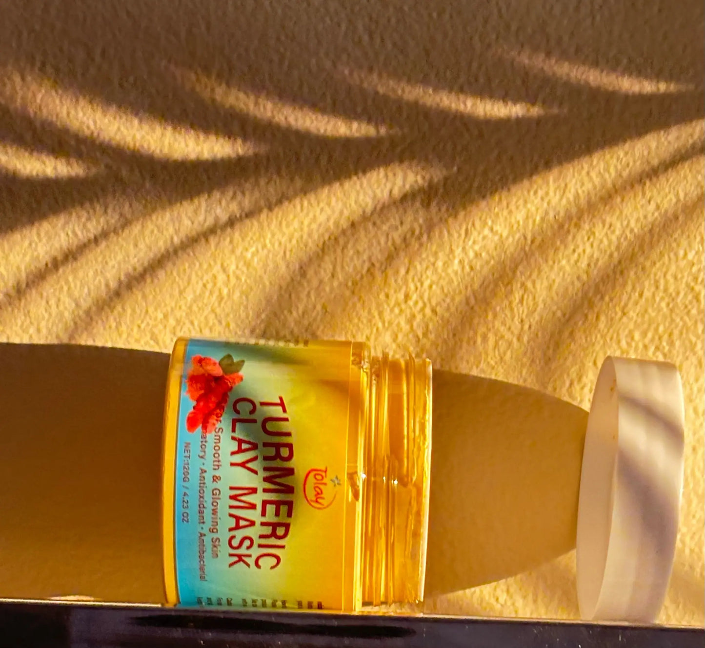 Tolay Turmeric Clay Mask – Natural Detox & Glow Treatment with Turmeric, Kaolin Clay, and Aloe Vera for Clear, Radiant Skin mytolay