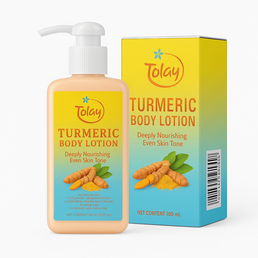 Tolay Turmeric Body Lotion – Deeply Nourishing, Hydrating & Brightening Moisturizer with Natural Turmeric, Vitamin E & Aloe Vera for Smooth, Even-Toned, Glowing Skin