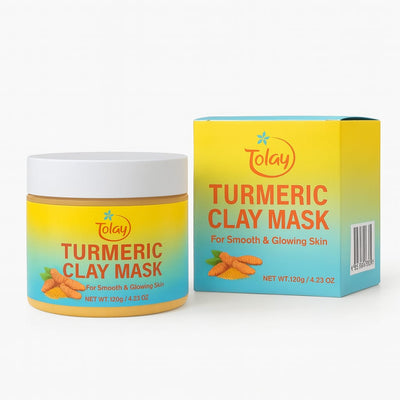 Tolay Turmeric Clay Mask – Natural Detox & Glow Treatment with Turmeric, Kaolin Clay, and Aloe Vera for Clear, Radiant Skin