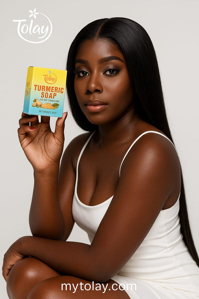 Tolay Turmeric Soap – Brightening & Deep Cleansing Bar for Face and Body, with Natural Turmeric, Honey & Shea Butter for Smooth, Glowing Skin