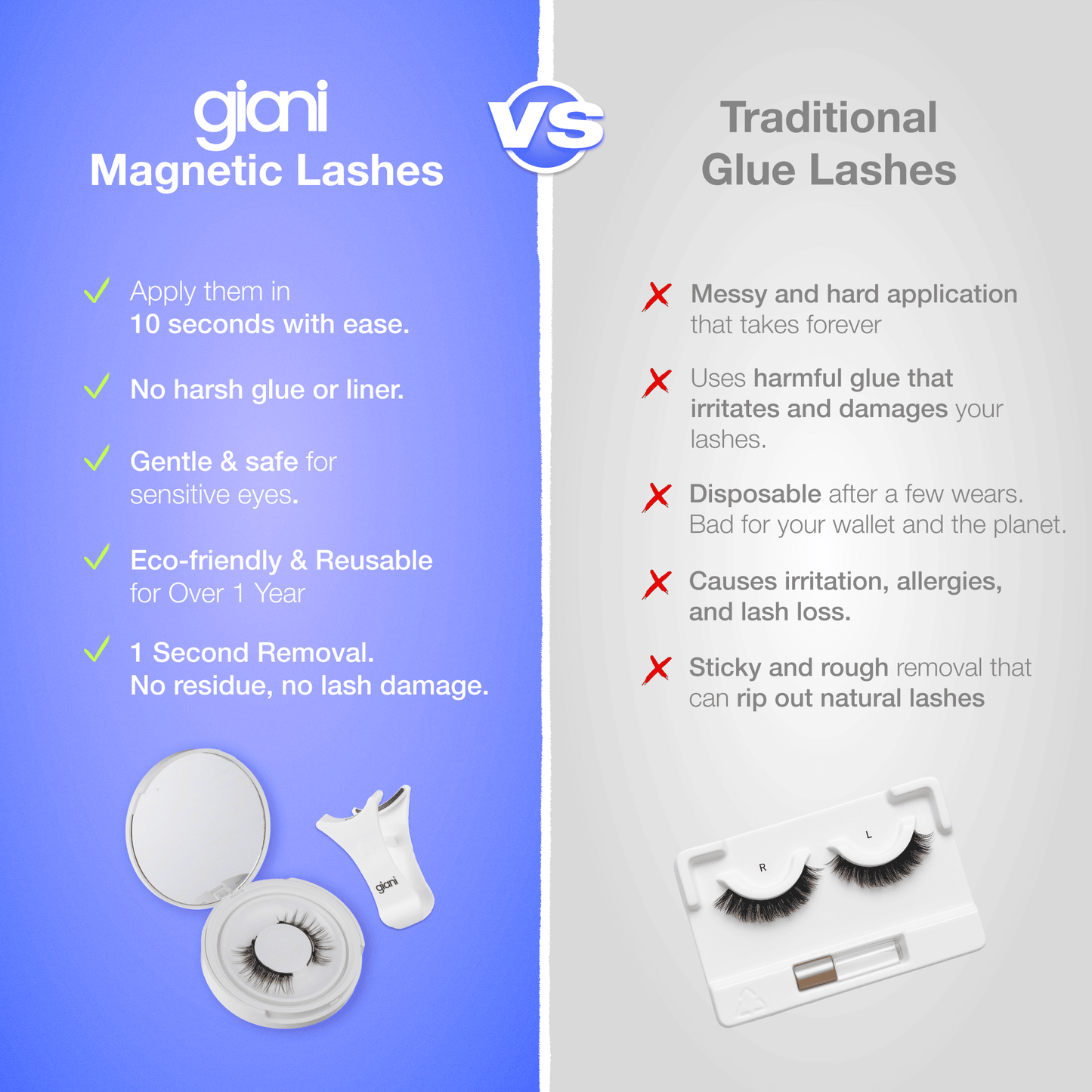 Giani Snap On™ Magnetic Lashes